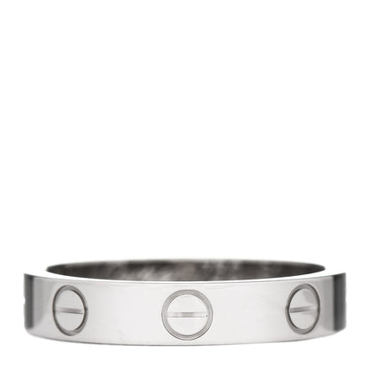 Cartier 18K White Gold 3.5mm LOVE Wedding Band Ring 51 5.75 1 of 5