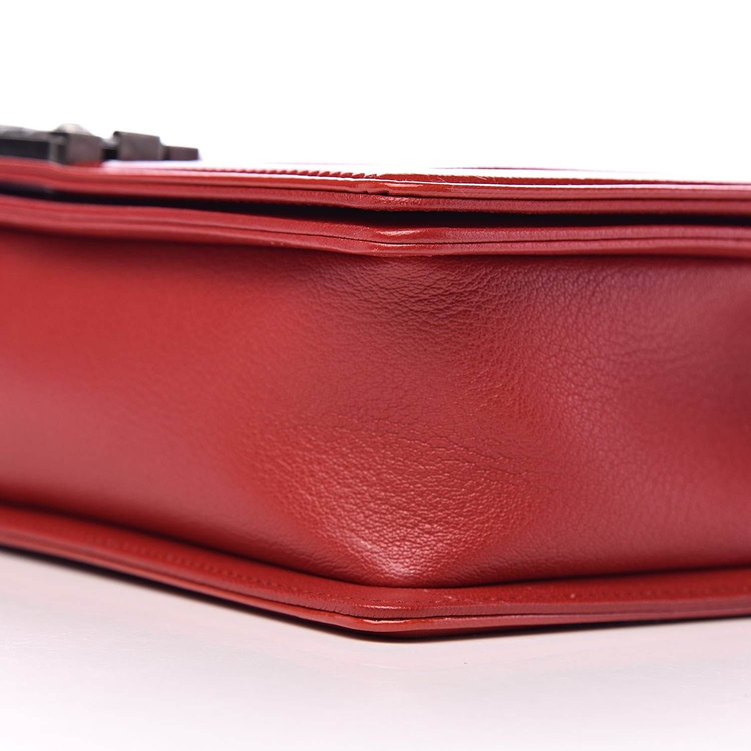 Chanel Patent Goatskin Quilted New Medium Boy Flap Red 9 of 11