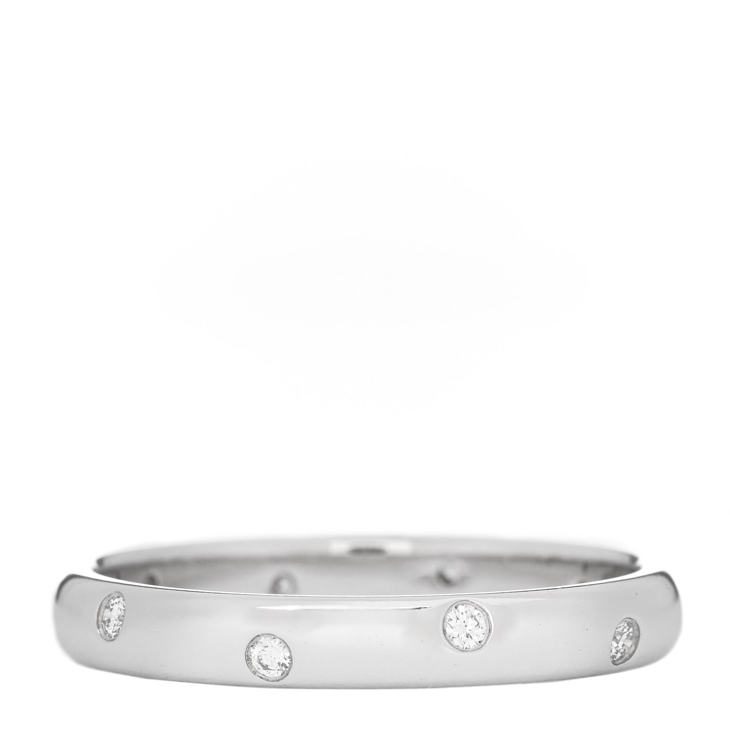 Platinum Diamond 3mm Etoile Band Ring 56 7.5