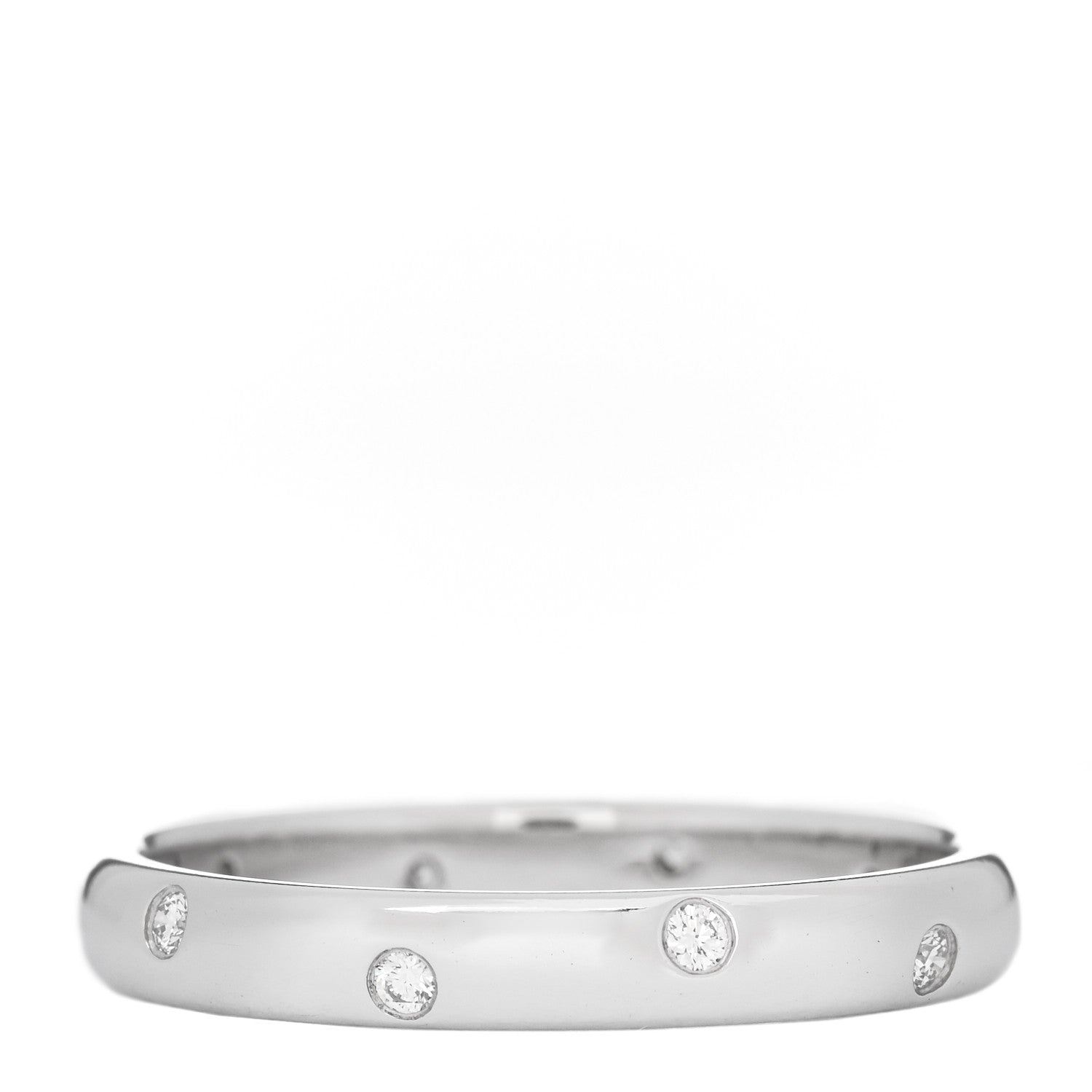 Tiffany Platinum Diamond 3mm Etoile Band Ring 56 7.5 1 of 4