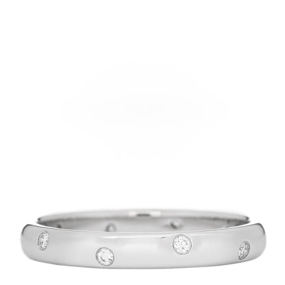 Tiffany Platinum Diamond 3mm Etoile Band Ring 56 7.5 1 of 4