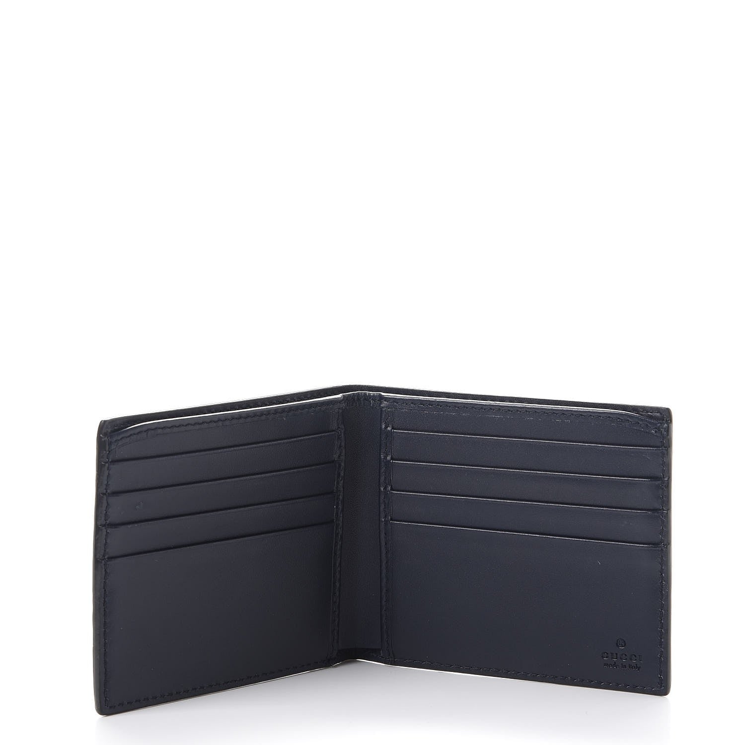 Gucci Guccissima Bi-Fold Wallet Blue 5 of 8