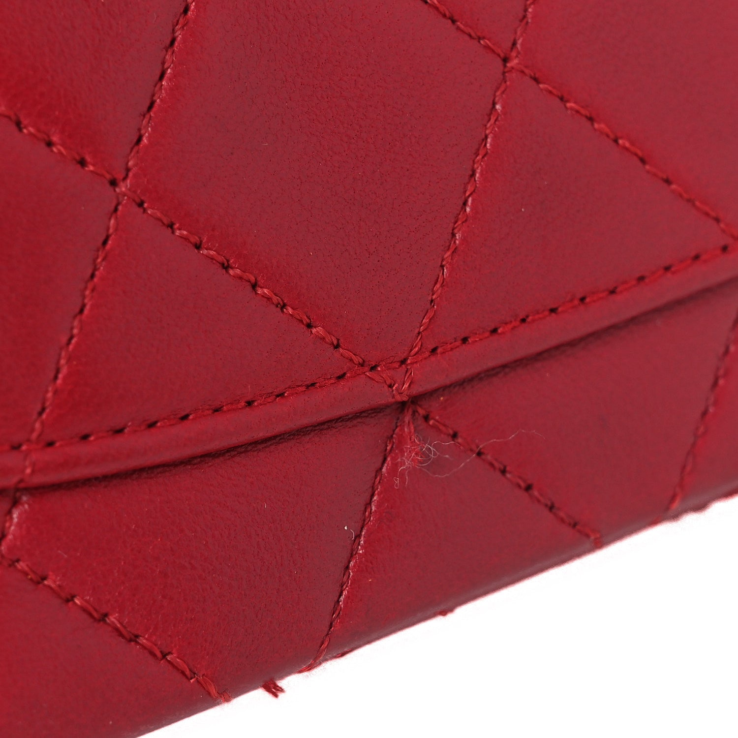 Chanel Lambskin Quilted Mini Square Flap Red 13 of 14