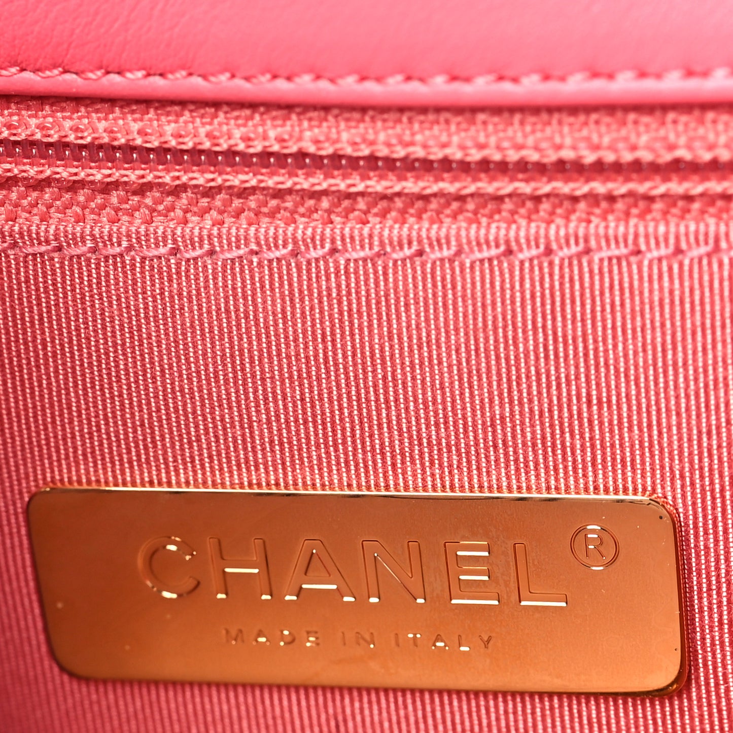 Sequin Quilted Medium Chanel 19 Flap Coral