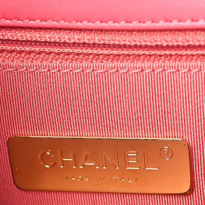 Chanel Sequin Quilted Medium Chanel 19 Flap Coral 6 of 10