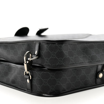 Gucci GG Supreme Monogram Azalea Calfskin Retro Interlocking G Garment Bag Black 9 of 12