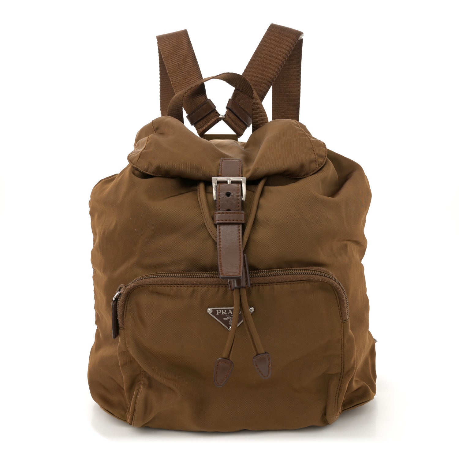 Prada Nylon Vela Medium Cinch Backpack Sughero 1 of 12