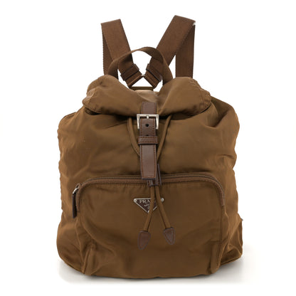 Prada Nylon Vela Medium Cinch Backpack Sughero 1 of 12