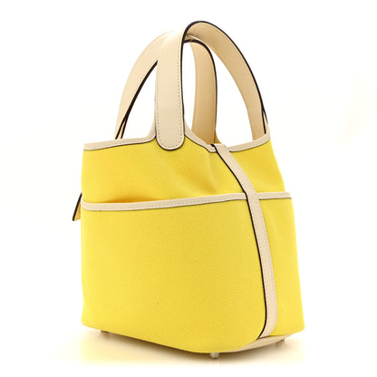 Hermes Toile Goeland Swift Cargo Picotin Lock 18 Jaune Citron Nata 3 of 11