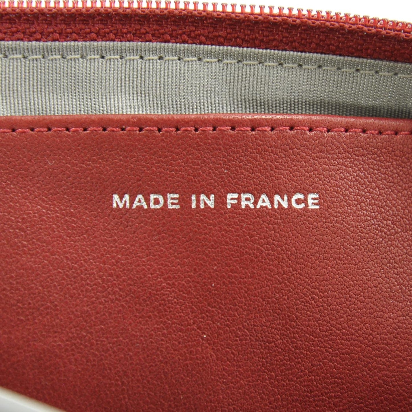 Lambskin Half Moon Wallet On Chain Red