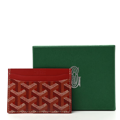 Goyard Goyardine Saint Sulpice Card Holder Red 7 of 7