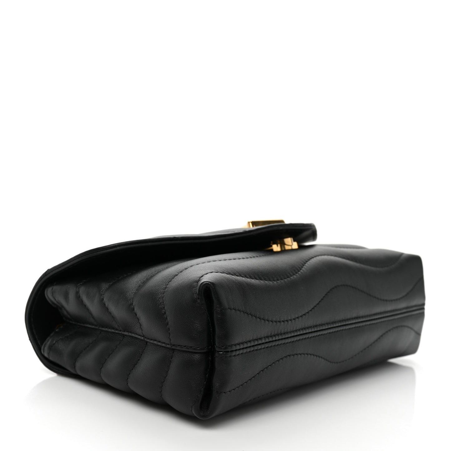 Calfskin LV New Wave Chain Bag Black