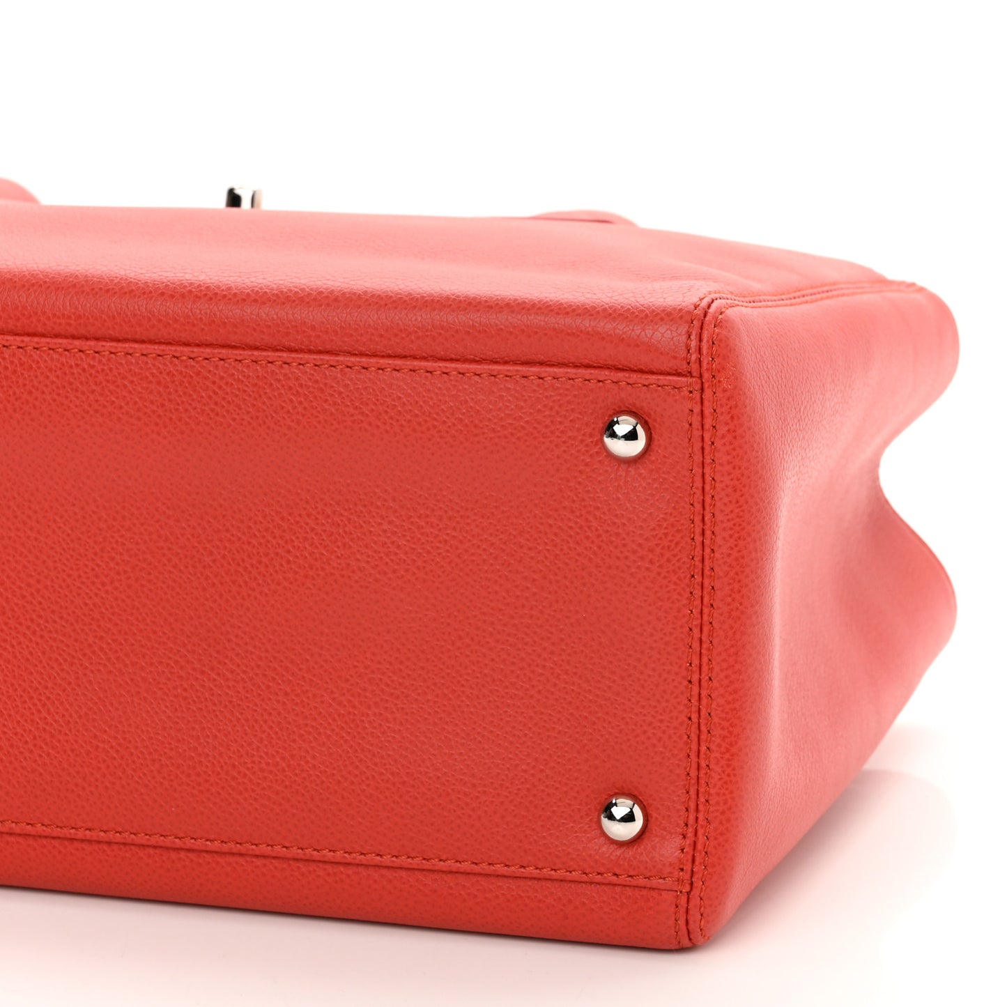 Calfskin Small Cerf Executive Shopper Tote Orange