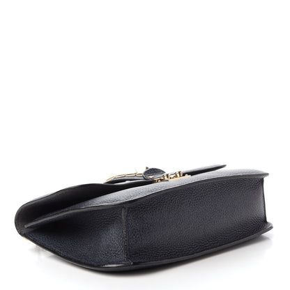 Valentino Garavani Pebbled Calfskin Medium Glam Lock Rockstud Flap Deep Denim 4 of 10