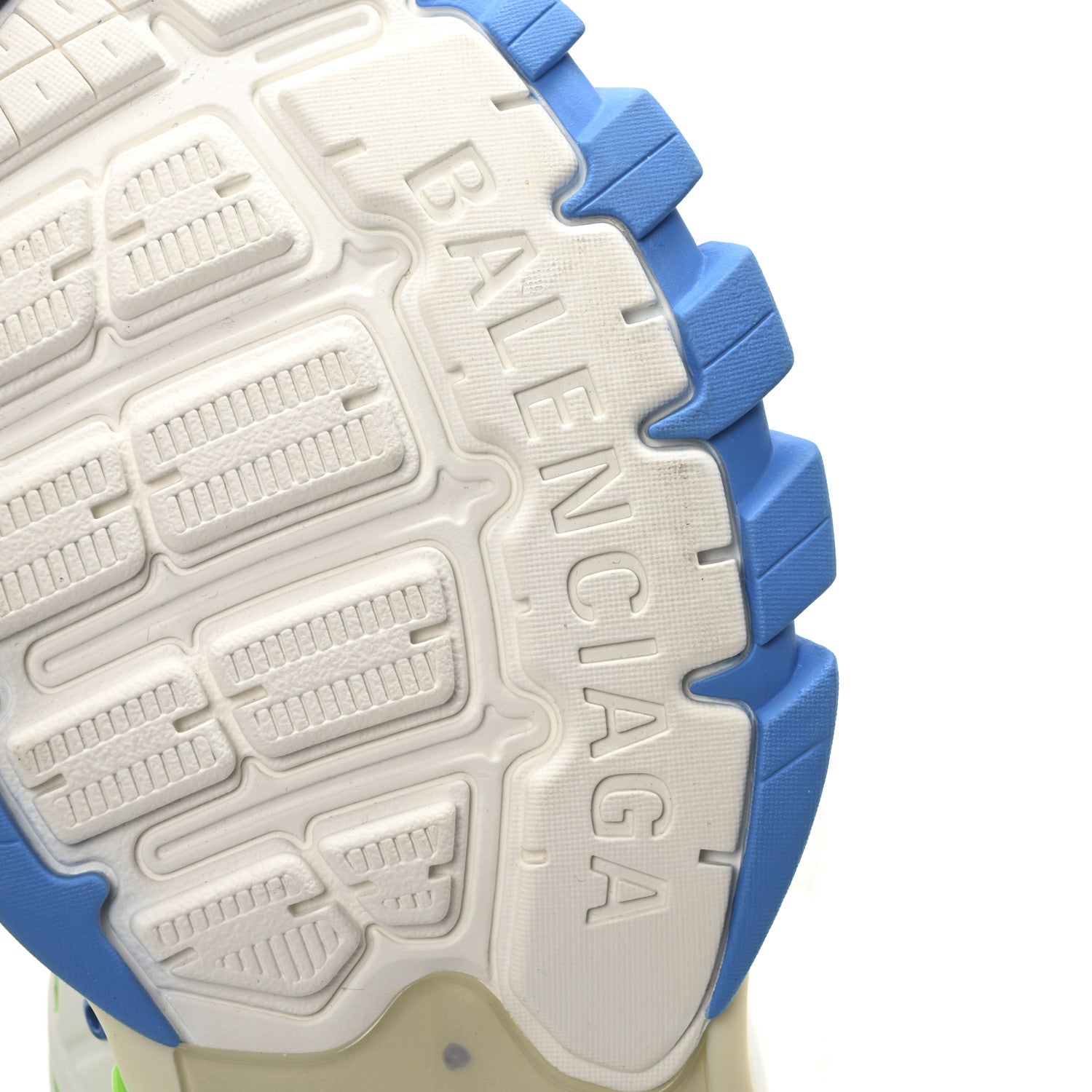 Balenciaga Mesh Nylon Mens Track Sneakers 42 White Green Blue 7 of 9
