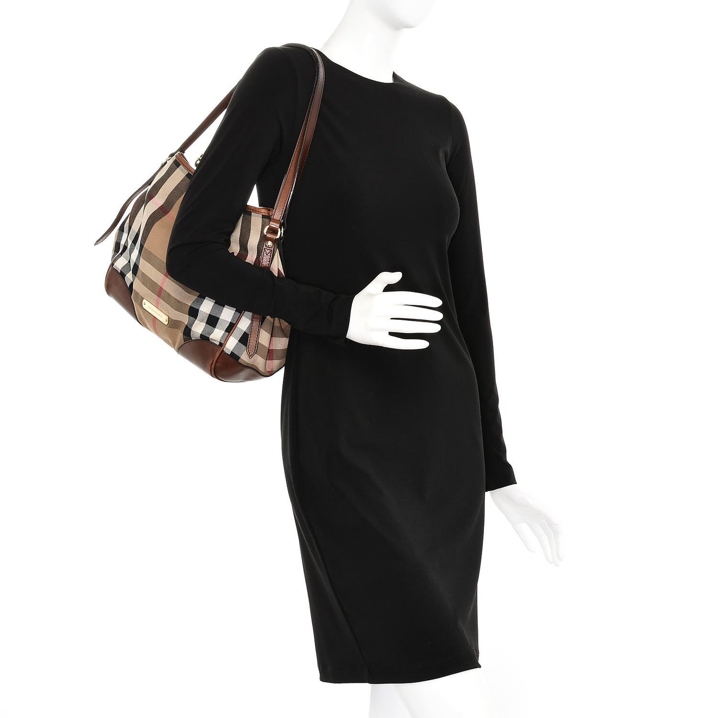 House Check Small Canterbury Tote Dark Tan
