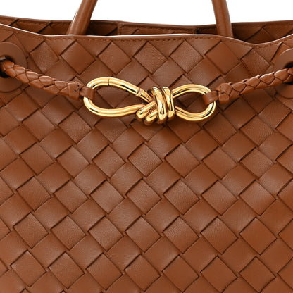 Bottega Veneta Nappa Intrecciato Small Andiamo Shoulder Bag Cognac 7 of 9