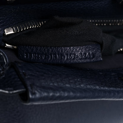 Fendi Cuoio Romano Selleria Medium Peekaboo Iconic Satchel Blue Notte 9 of 17