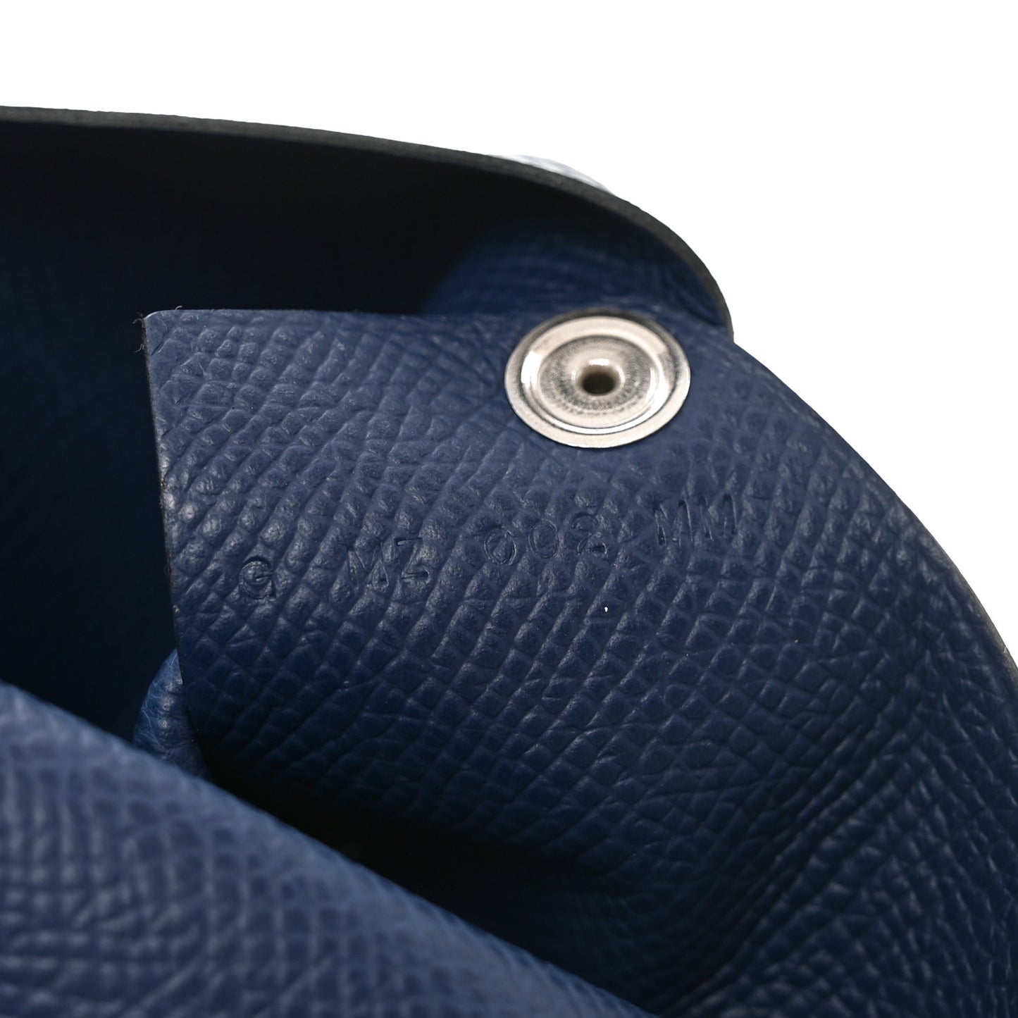 Epsom Calvi Card Case Bleu Tie