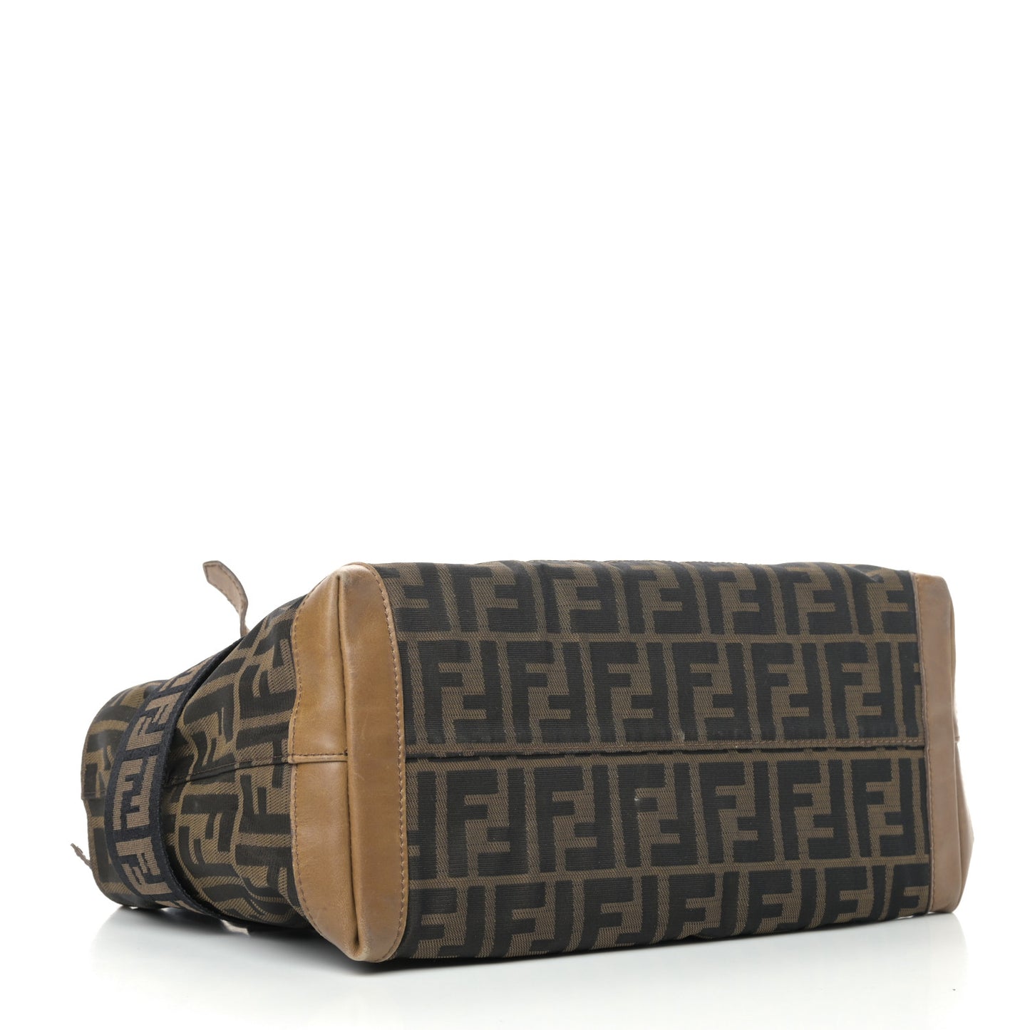 Zucca FF Top Handle Shoulder Bag Tobacco