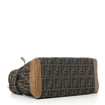 Fendi Zucca FF Top Handle Shoulder Bag Tobacco 3 of 16