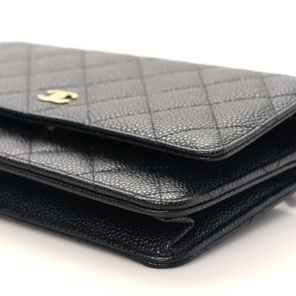 Chanel Caviar Quilted Wallet on Chain WOC Black 10 of 11