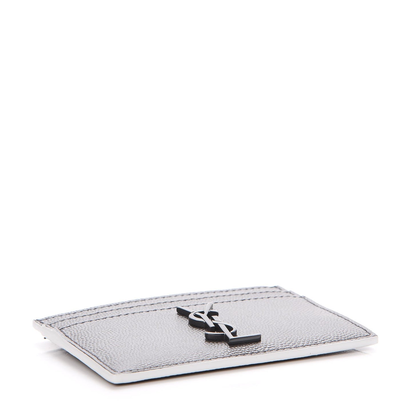 Grain De Poudre Monogram Credit Card Case Grey