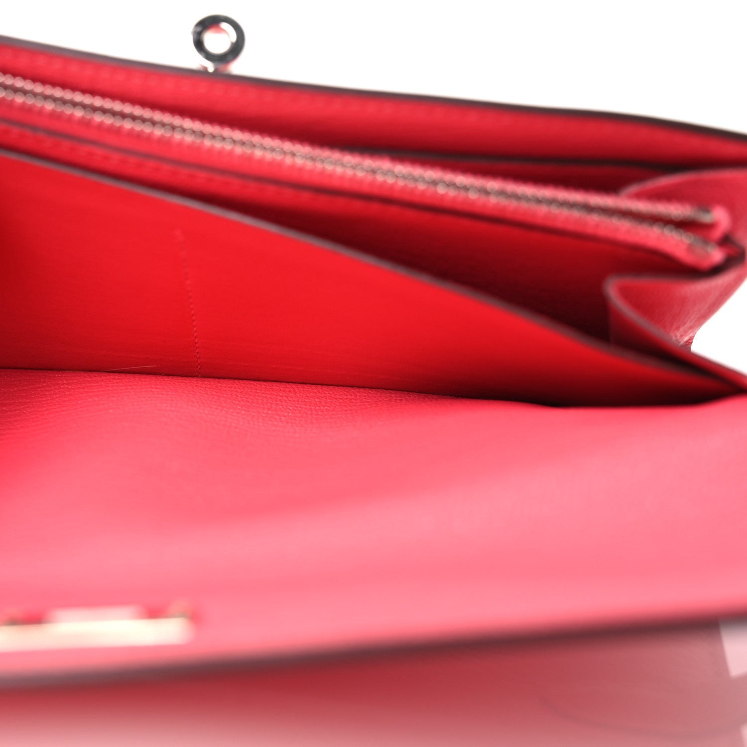 Hermes Chevre Mysore Kelly Longue Wallet Rose Azalee 7 of 14