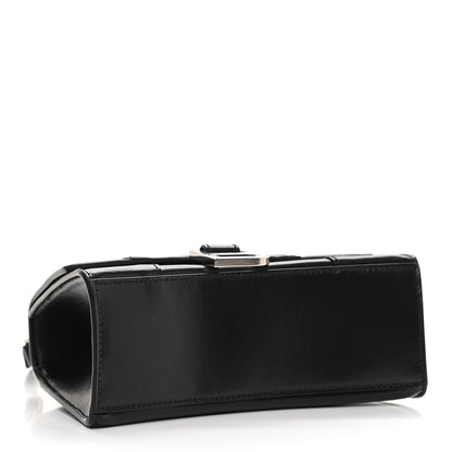 Balenciaga Box Calfskin Graffiti Logo Hourglass Top Handle Bag XS Black Silver 4 of 12