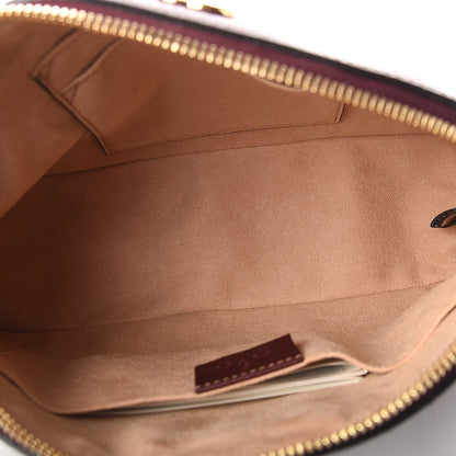 Gucci Textured Calfskin Web Small Ophidia Dome Shoulder Bag Vintage Bordeaux 5 of 10