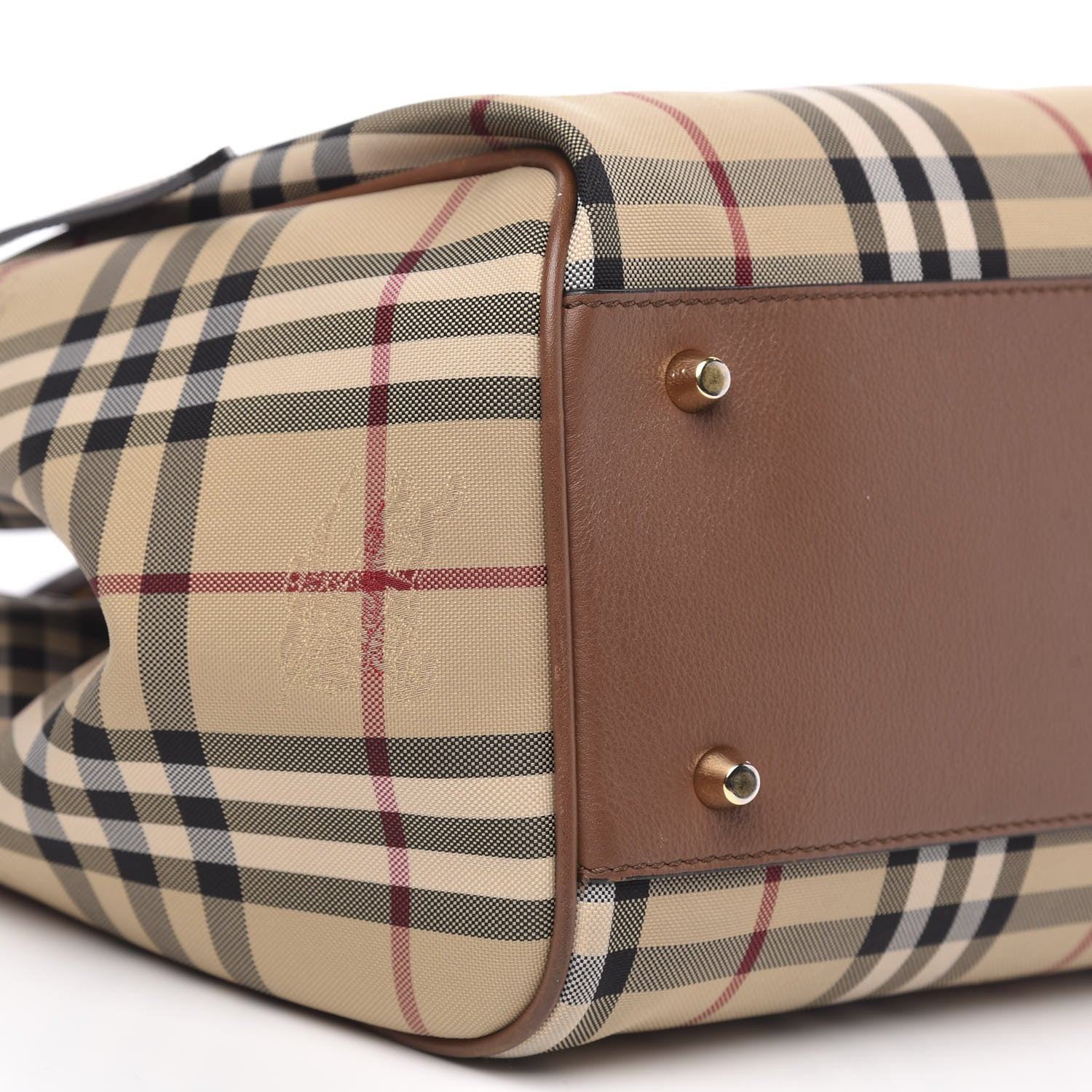 Burberry Horseferry Check Small Canterbury Tote Honey 9 of 12