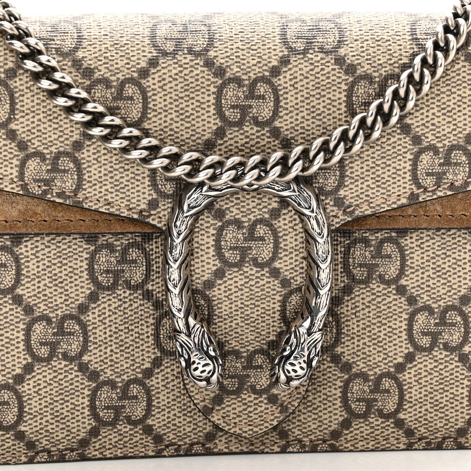 Gucci GG Supreme Monogram Super Mini Dionysus Shoulder Bag Taupe 7 of 10
