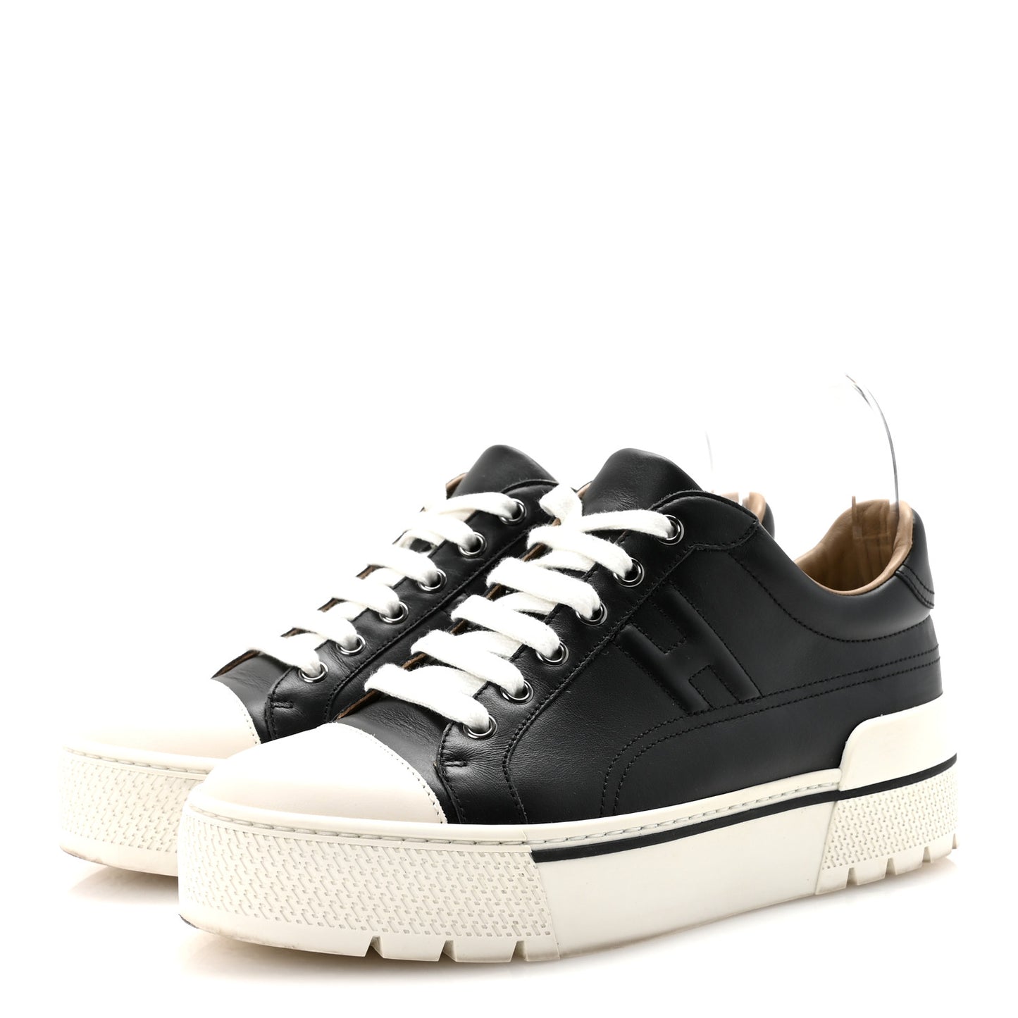 Calfskin Womens Voltage Sneakers 38 Black