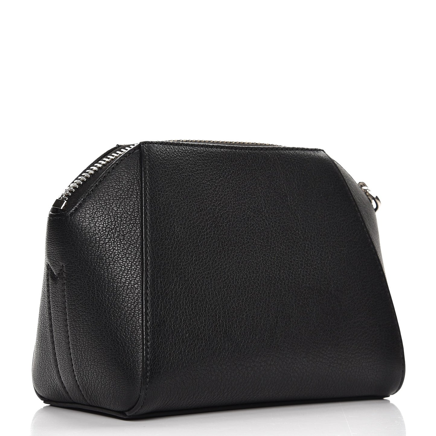 Sugar Goatskin Small Antigona Beauty Wristlet Black