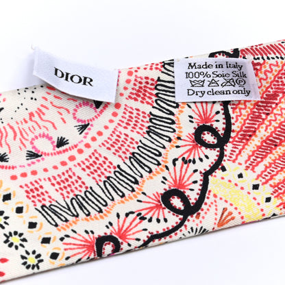 Christian Dior Silk Tree of Life Mitzah Scarf Beige 3 of 3