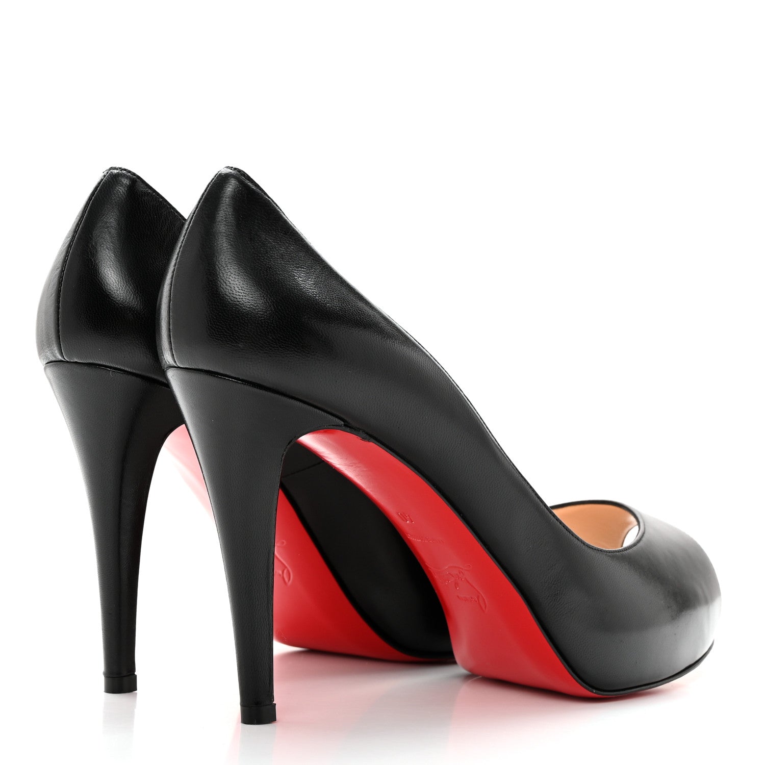 Christian Louboutin Kid Very Prive 120 Peep Toe Pumps 40 Black 4 of 12
