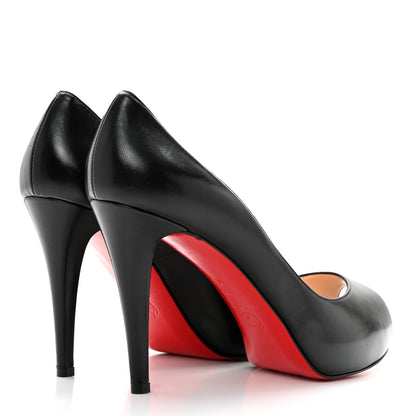 Christian Louboutin Kid Very Prive 120 Peep Toe Pumps 40 Black 4 of 12