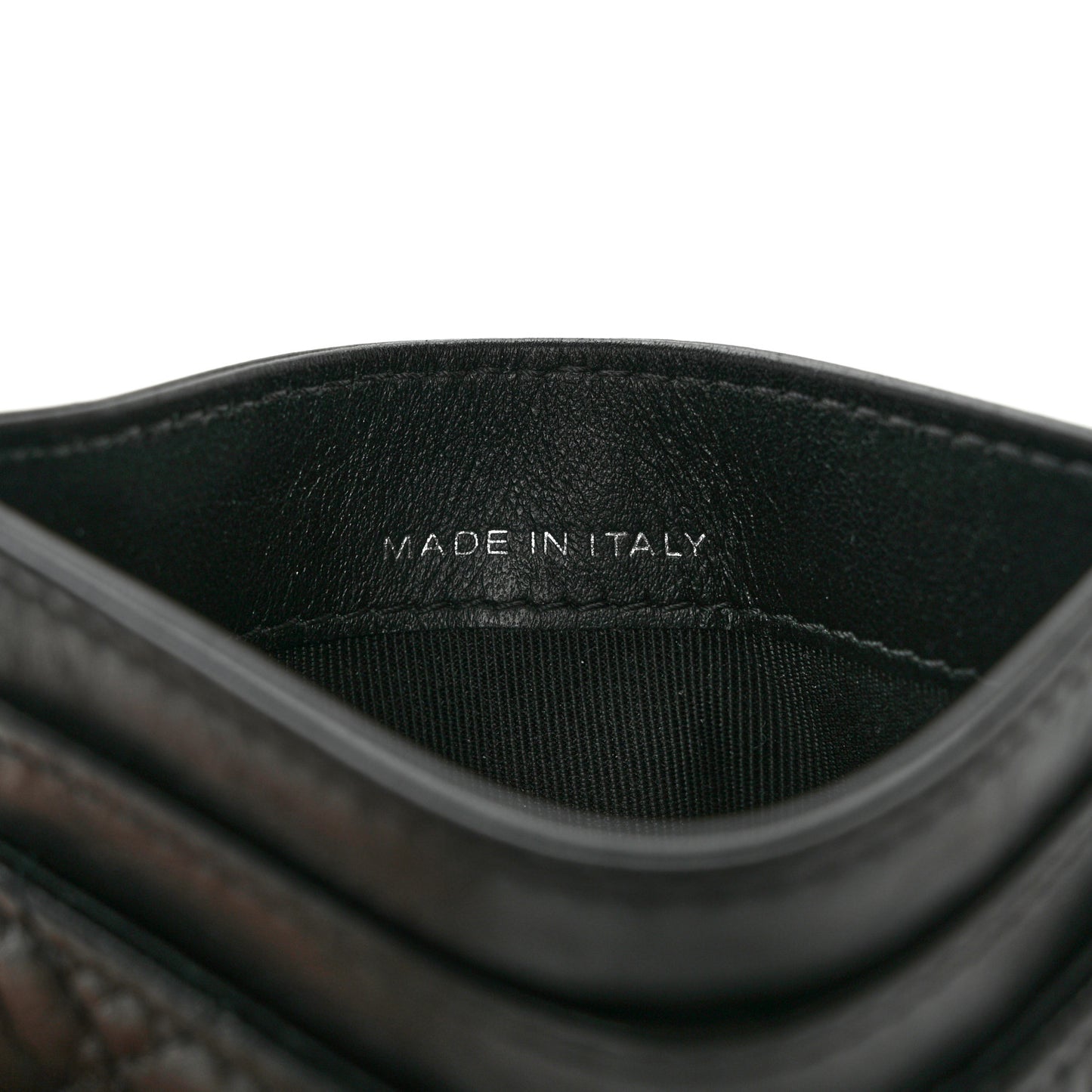 Aged Calfskin Quilted Reissue Card Holder So Black