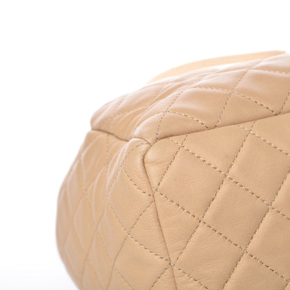 Chanel Lambskin Quilted Small CC Chain Bucket Bag Beige 9 of 13