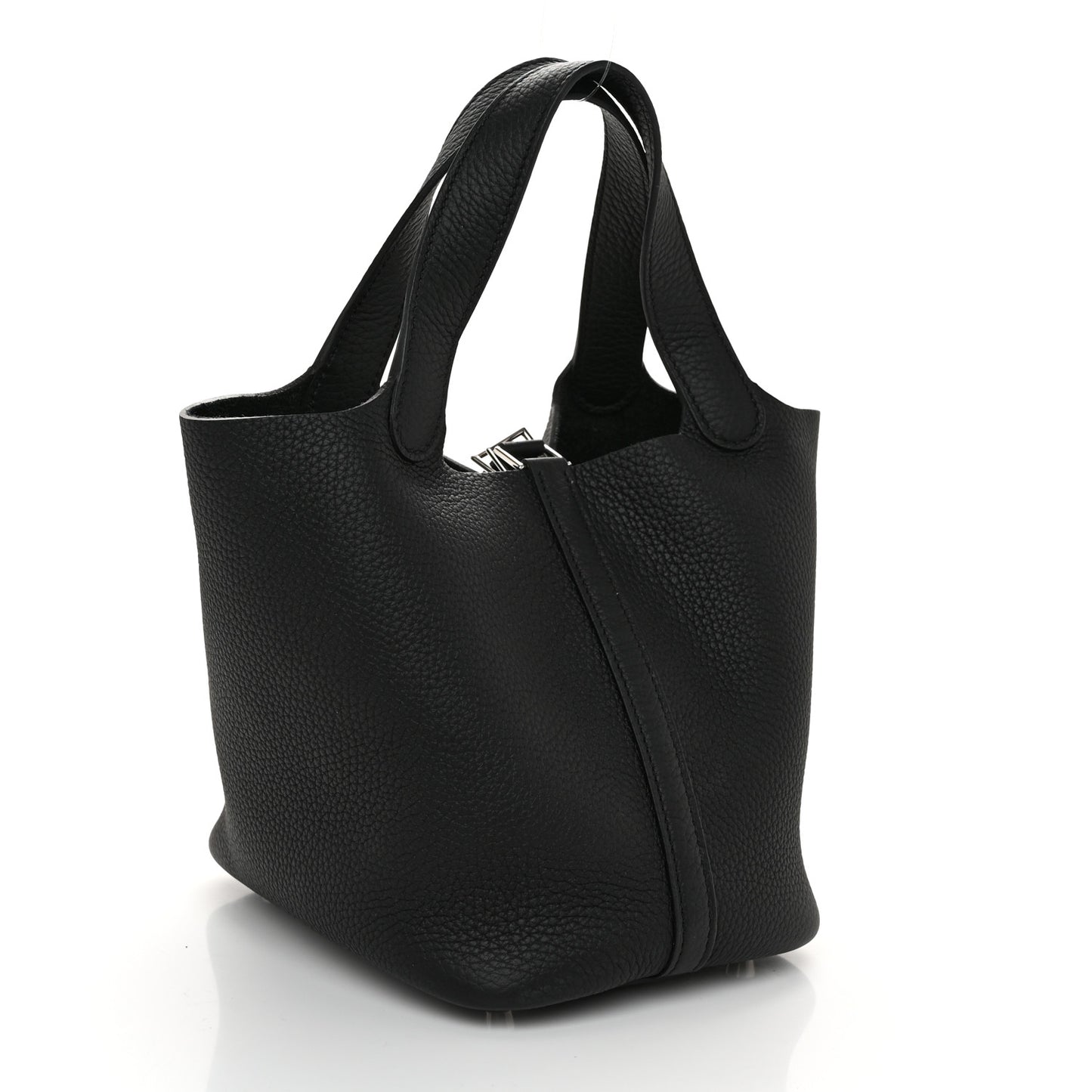 Taurillon Clemence Picotin Lock 18 PM Black