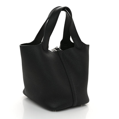 Hermes Taurillon Clemence Picotin Lock 18 PM Black 3 of 11