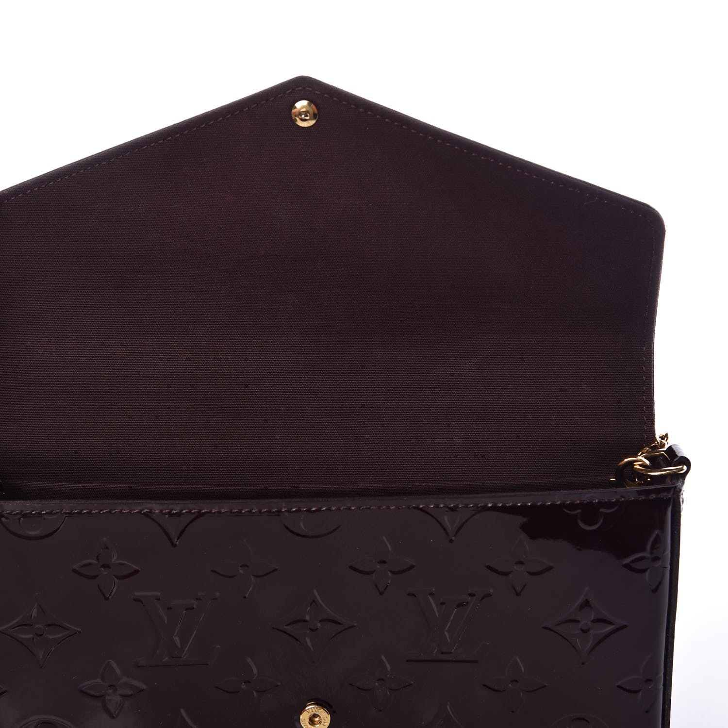 Louis Vuitton Vernis Pochette Felicie Chain Wallet Amarante 10 of 11