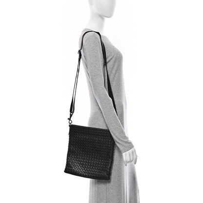 Bottega Veneta Nappa Intrecciato VN Crossbody Messenger Bag Black 2 of 12