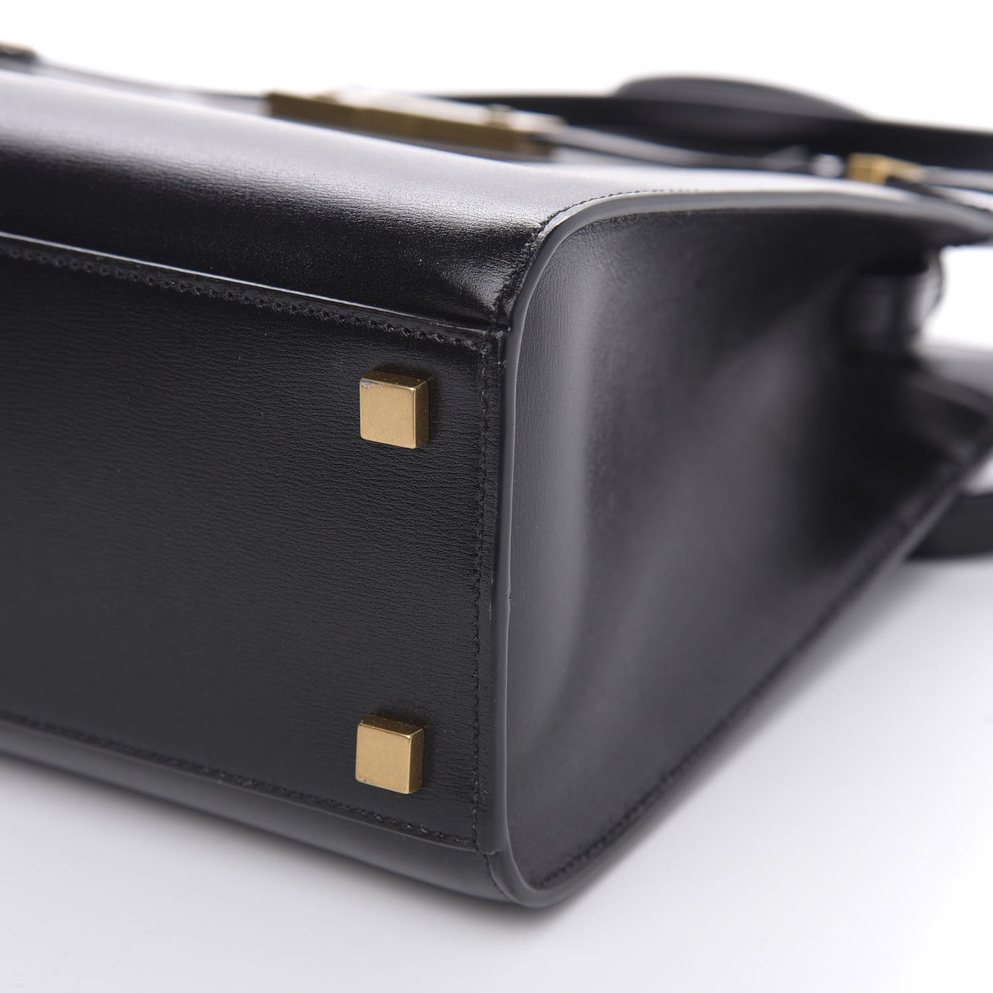 Calfskin Small Manhattan Shopper Tote Black