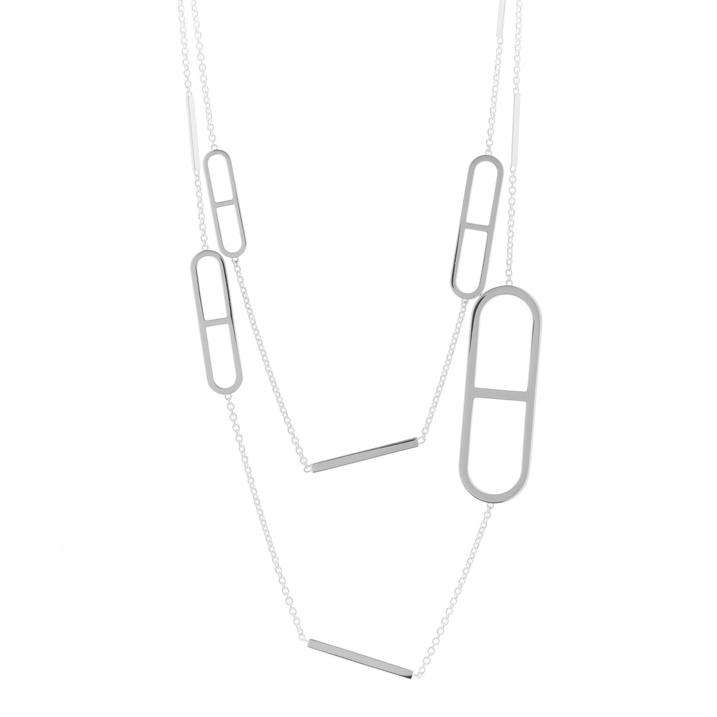 Sterling Silver Ever Chaine d'Ancre Long Necklace 120