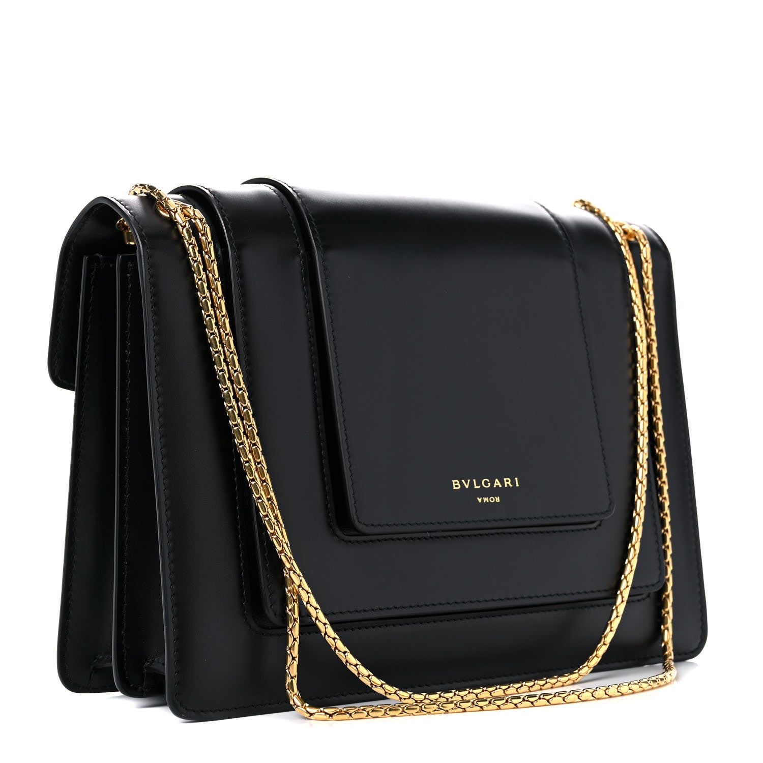 Bulgari X ALEXANDER WANG Lambskin Serpenti Forever Flap Black 2 of 8