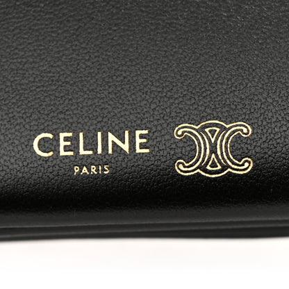 Celine Smooth Lambskin Trio Flap Crossbody Bag Black 7 of 11