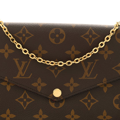 Louis Vuitton Monogram Pochette Felicie Chain Wallet Fuchsia 8 of 11