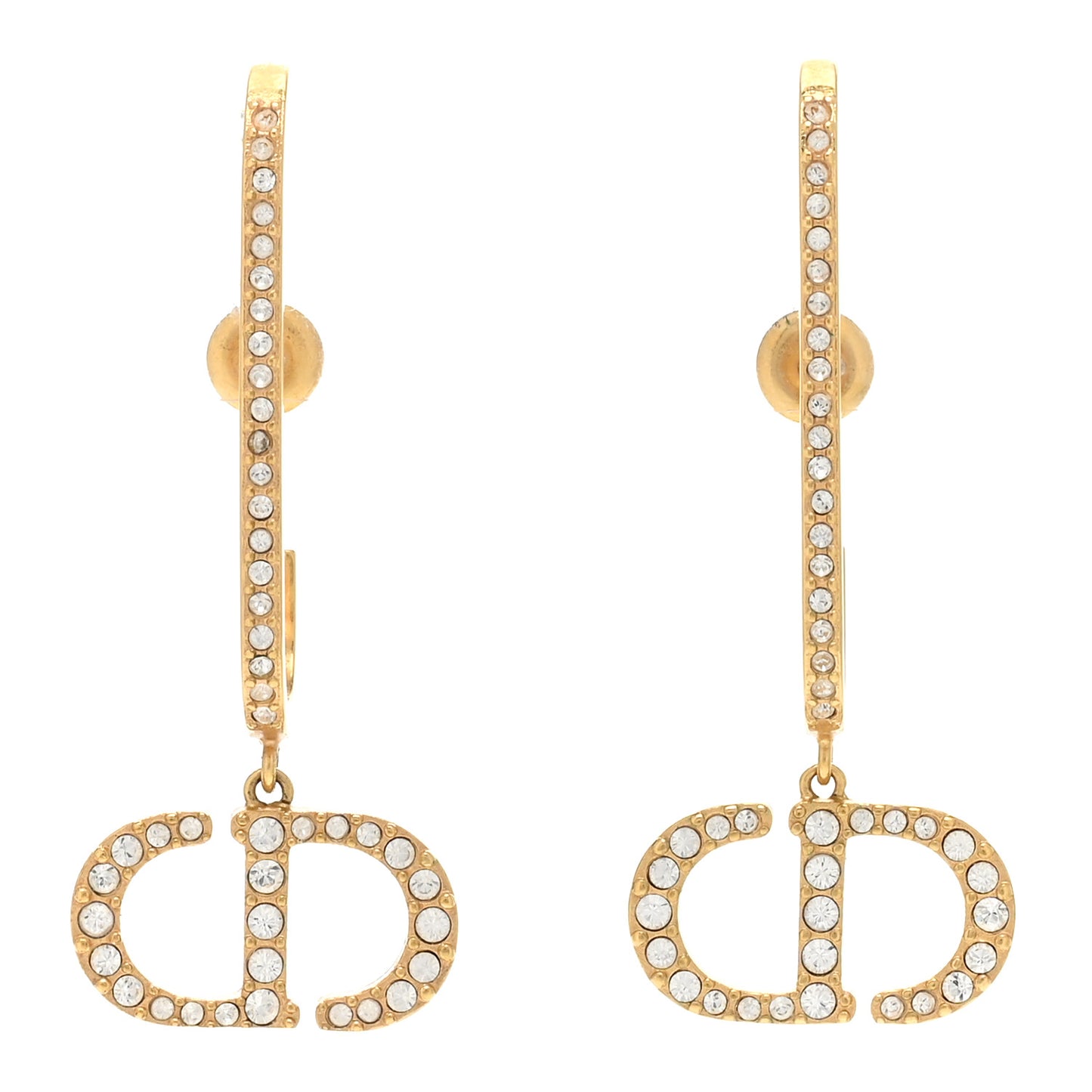 Crystal 30 Montaigne Dangle Earrings Gold