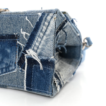 Balenciaga Denim Patchwork Small Hourglass Top Handle Bag Washed Blue 11 of 13